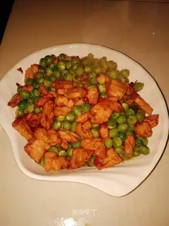 Blue bean fried meat