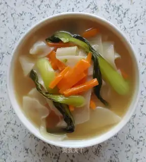 Fresh vegetable tablet soup