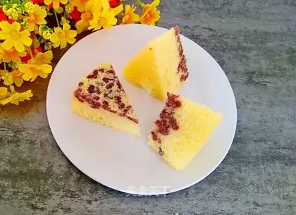 Red bean steam cake
