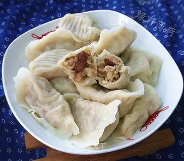 Pumpkin mushroom dumpling