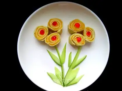 Red potato eggcake