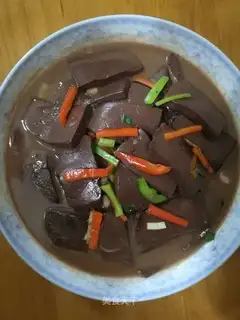 Burn pig blood