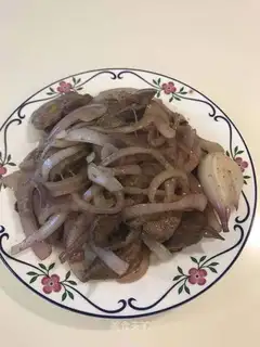 Onion fried liver
