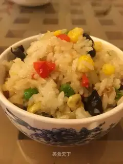 Blue bean corn, corn, rice