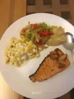 Fried salmon