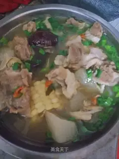 It's corn and lamb soup