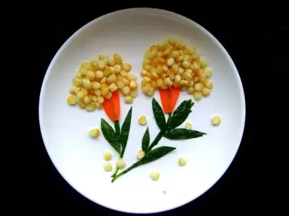 Corn cucumber platter