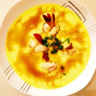 Shrimp steamed eggs