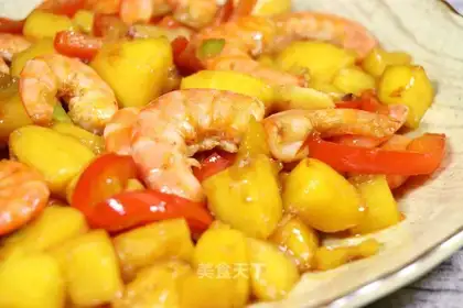 Thai sweet, sweet, spicy shrimp