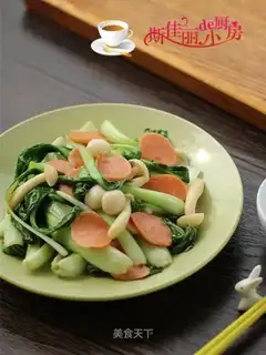 Ham mushrooms and cabbage