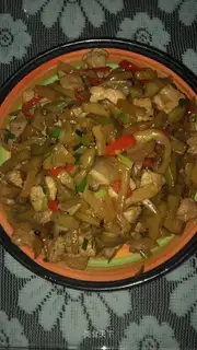 Squeeze and fried meat