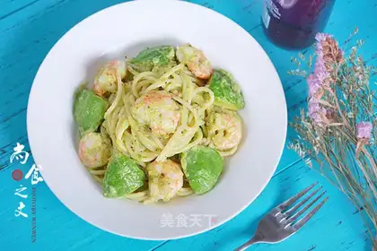 Cream shrimp pasta