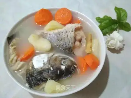 Carrot fish soup