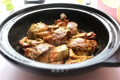 Delicious curry crabs