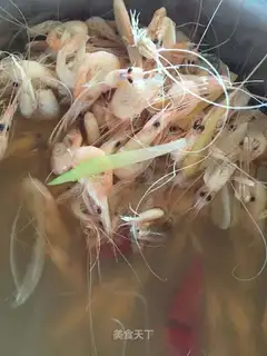 A boiled shrimp