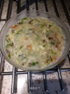 Tomato egg oak soup