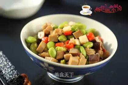 Soy rice eggs and fried meat