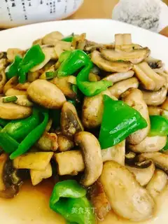 Double mushroom fried meat