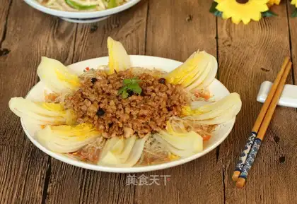 Meat powder fans steaming doll food