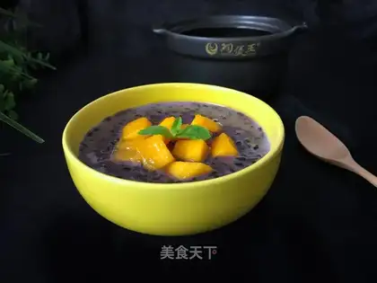 Mango coconut juice, black rice