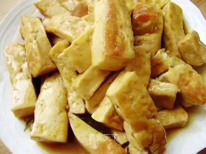 Grilled tofu with oyster sauce