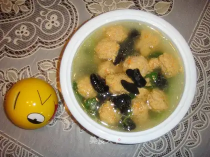Meatball and vegetable soup