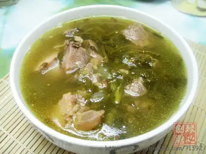 Watercress pork bone soup