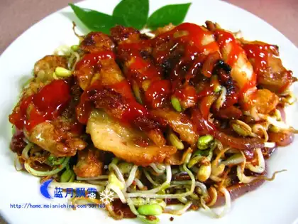 Pan-fried chicken legs