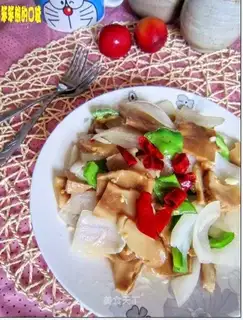 stir-fried mushroom with onion