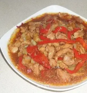 Shredded pork with onion flavor