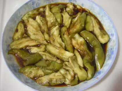 Steamed green eggplant