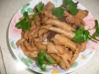 Home-cooked chicken feet