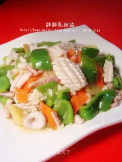 stir-fried cuttlefish roll
