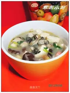 Oyster tofu soup