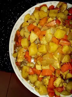 Curried potato chicken nuggets
