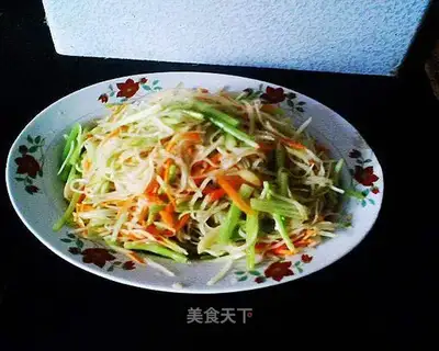 Cooking three shredded silk with vinegar