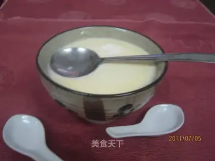 Stewed egg with milk