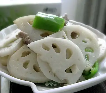stir-fried lotus root slices with pork