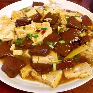Red and white tofu