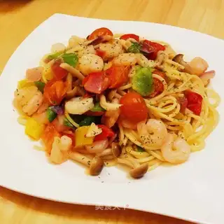 Tomato shrimp pasta