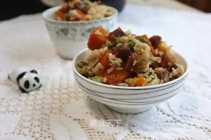 Sausage pumpkin rice