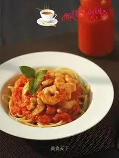 Tomato shrimp pasta