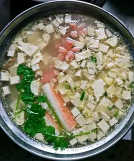 Three tofu soup