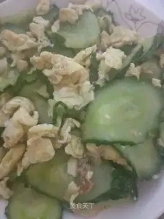 cucumber fried eggs