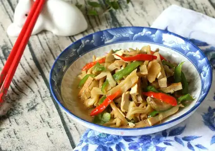 Cream peppers and soy dry