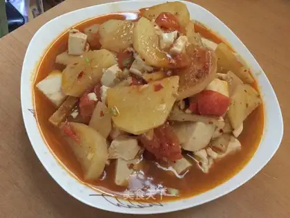 Potato tomato tofu