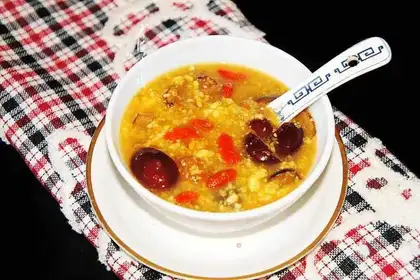 Corn and red date congee