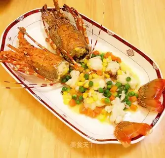 Big lobster with cheese butter