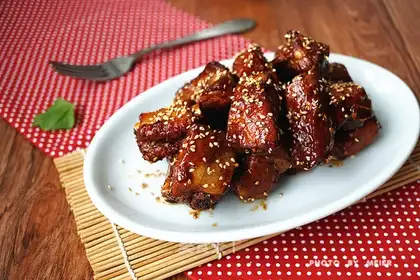 A simple version of sugar vinegar ribs