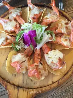 Cheese and shrimp